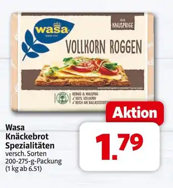 Markant Wasa knäckebrot spezialitäten Angebot