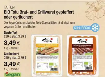 Vitalia Taifun bio tofu brat- und grillwurst gepfeffert Angebot