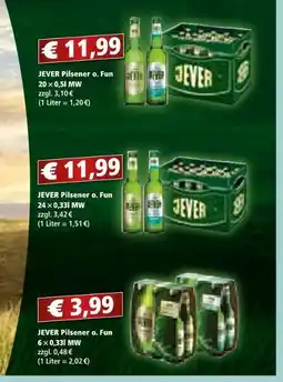 Getränke Oase Jever pilsener o. fun Angebot