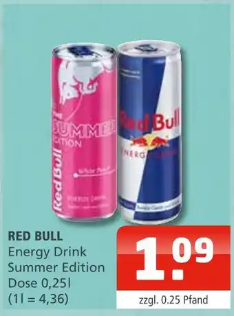 Getränke Oase Red bull energy drink summer edition Angebot