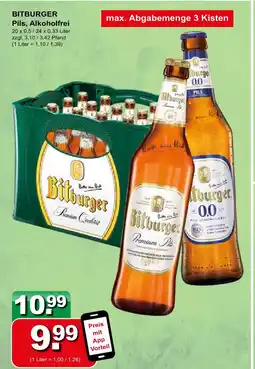 Getränkeparadies Gefromm Bitburger pils, alkoholfrei Angebot
