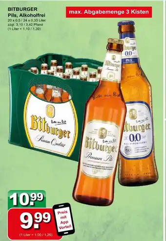 Getränkeparadies Gefromm Bitburger pils, alkoholfrei Angebot