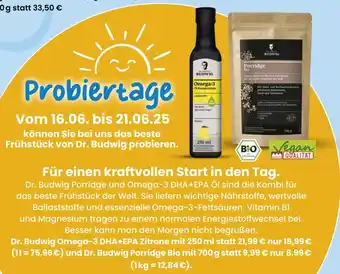 Vitalia Dr. budwig omega-3 dha+epa zitrone oder porridge bio Angebot