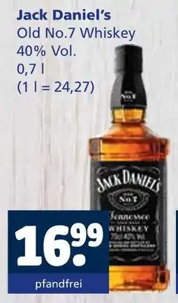 Getränkewelt Jack daniel's old no.7 whiskey 40% vol Angebot