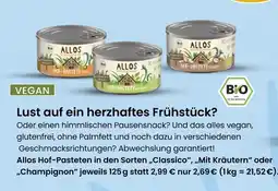 Vitalia Allos hof-pasteten Angebot