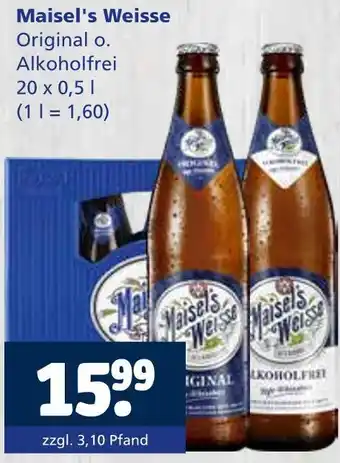 Getränkewelt Maisel's weisse original o. alkoholfrei Angebot