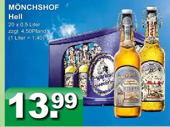 Getränkeparadies Gefromm Mönchshof hell Angebot