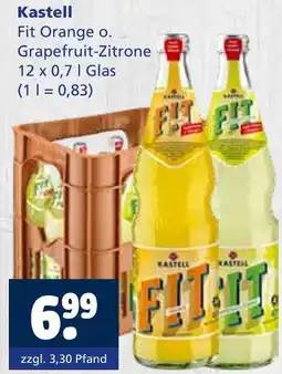 Getränkewelt Kastell fit orange o. grapefruit-zitrone Angebot