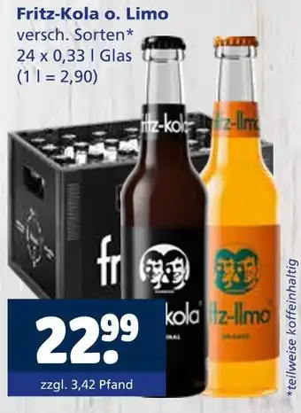 Getränkewelt Fritz-kola o. limo Angebot