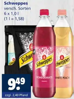 Getränkewelt Schweppes pomegranate oder white peach Angebot