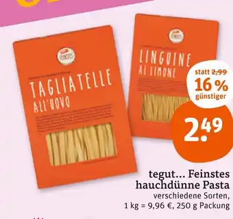 tegut Tegut... tagliatelle all'uovo oder linguine al limone Angebot