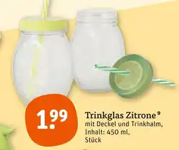 tegut Trinkglas zitrone Angebot