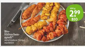 tegut Bio bio-hähnchenspieß Angebot