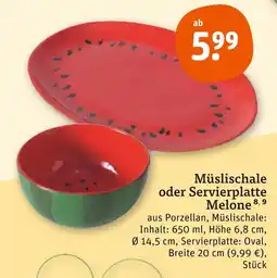 tegut Müslischale oder servierplatte melone Angebot