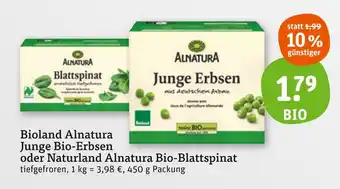 tegut Alnatura bioland alnatura junge bio-erbsen Angebot