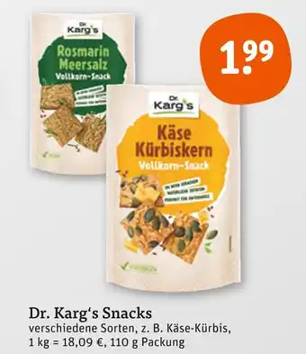 tegut Dr. karg's rosmarin meersalz Angebot