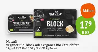tegut Naturli veganer bio-block oder veganes bio-streichfett Angebot
