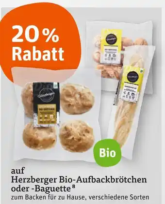 tegut Herzberger bio-aufbackbrötchen Angebot