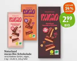 tegut Naturland nucao bio-schokolade Angebot