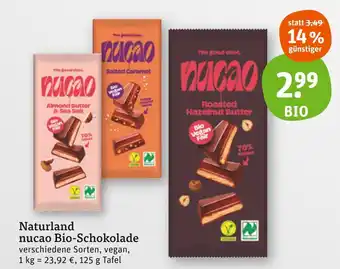 tegut Naturland nucao bio-schokolade Angebot