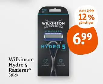 tegut Wilkinson hydro 5 rasierer Angebot