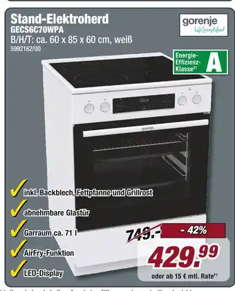 Poco Gorenje stand-elektroherd Angebot
