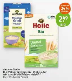 tegut Demeter holle bio-vollkorngetreidebrei dinkel Angebot