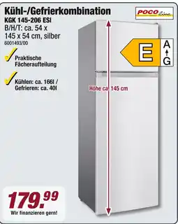 Poco Pocoline kühl-/gefrierkombination kgk 145-206 esi Angebot