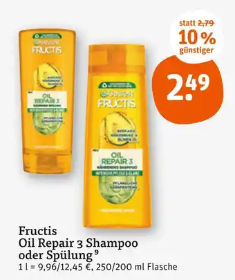 tegut Fructis oil repair 3 shampoo Angebot
