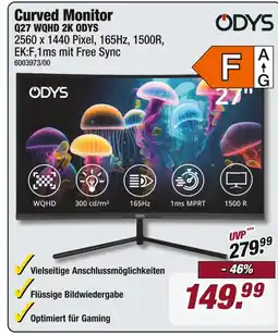 Poco Odys curved monitor q27 wqhd 2k odys Angebot