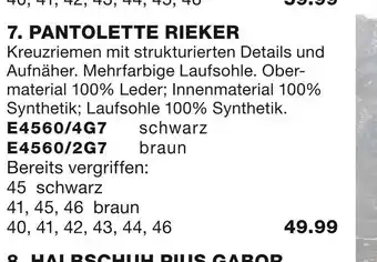 Babista Rieker pantolette Angebot