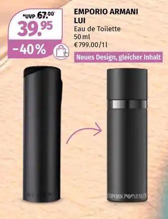 Müller Emporio armani lui eau de toilette Angebot