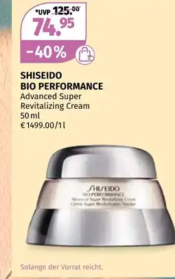 Müller Shiseido bio performance advanced super revitalizing cream Angebot