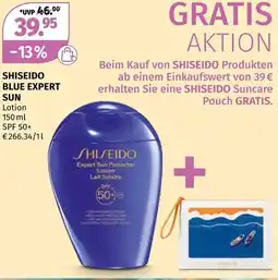 Müller Shiseido blue expert sun lotion Angebot