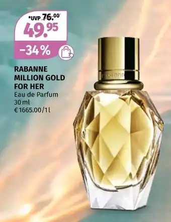Müller Rabanne million gold for her eau de parfum Angebot