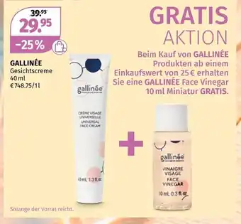Müller Gallinée gesichtscreme Angebot