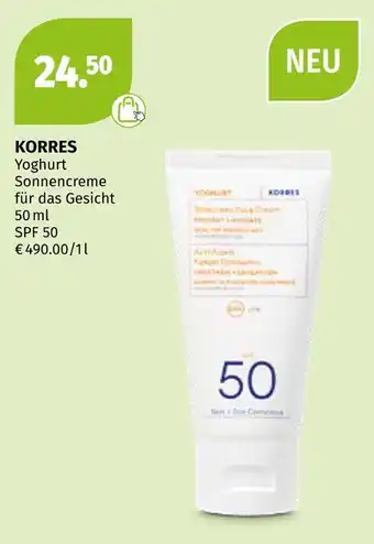 Müller Korres yoghurt sonnencreme Angebot