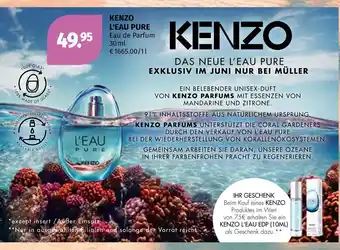 Müller Kenzo l'eau pure eau de parfum Angebot