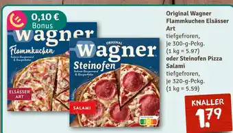 nahkauf Original wagner flammkuchen elsässer art oder steinofen pizza salami Angebot