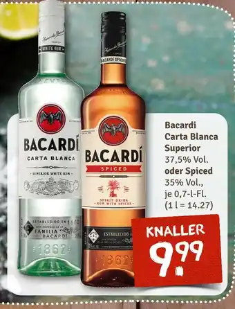 nahkauf Bacardi bacardi carta blanca superior Angebot