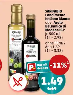 PENNY San fabio condimento italiano blanco oder aceto balsamico di modena igp Angebot