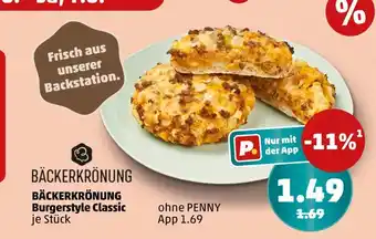 PENNY Bäckerkrönung burgerstyle classic Angebot
