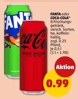 PENNY Coca-cola fanta oder coca-cola Angebot