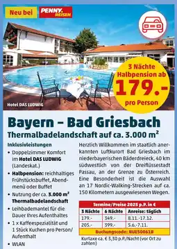 PENNY Penny reisen bayern – bad griesbach thermalbadelandschaft auf ca. 3.000 m² Angebot