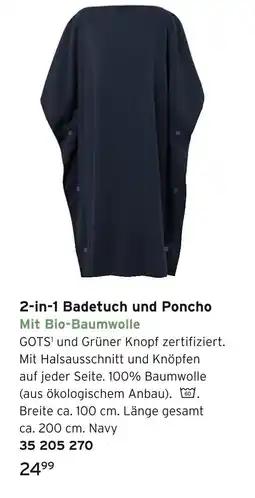 Tchibo 2-in-1 badetuch und poncho Angebot