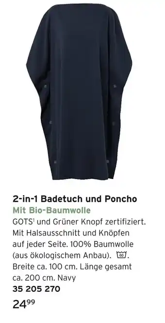 Tchibo 2-in-1 badetuch und poncho Angebot