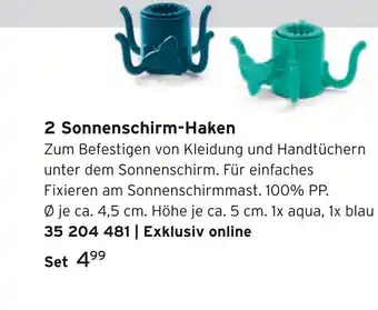 Tchibo 2 sonnenschirm-haken Angebot