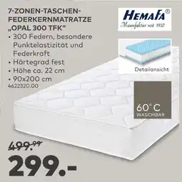porta Hemafa 7-zonen-taschen-federkernmatratze opal 300 tfk Angebot