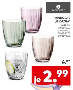 porta Tafelwert trinkglas giorgia Angebot