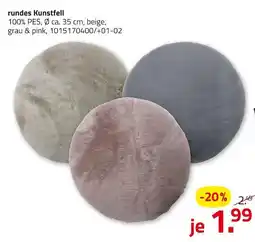 ROLLER Rundes kunstfell Angebot